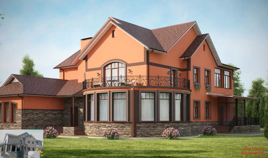 Красивые фасады домов и коттеджей