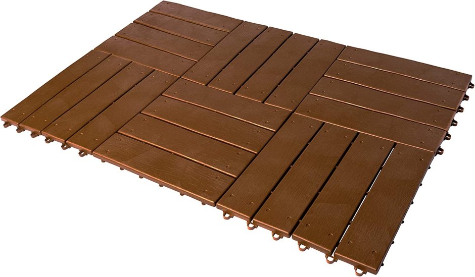 Плитка Садовая 30x30x2.4 см, темная Акация, 12 реек в Челябинске