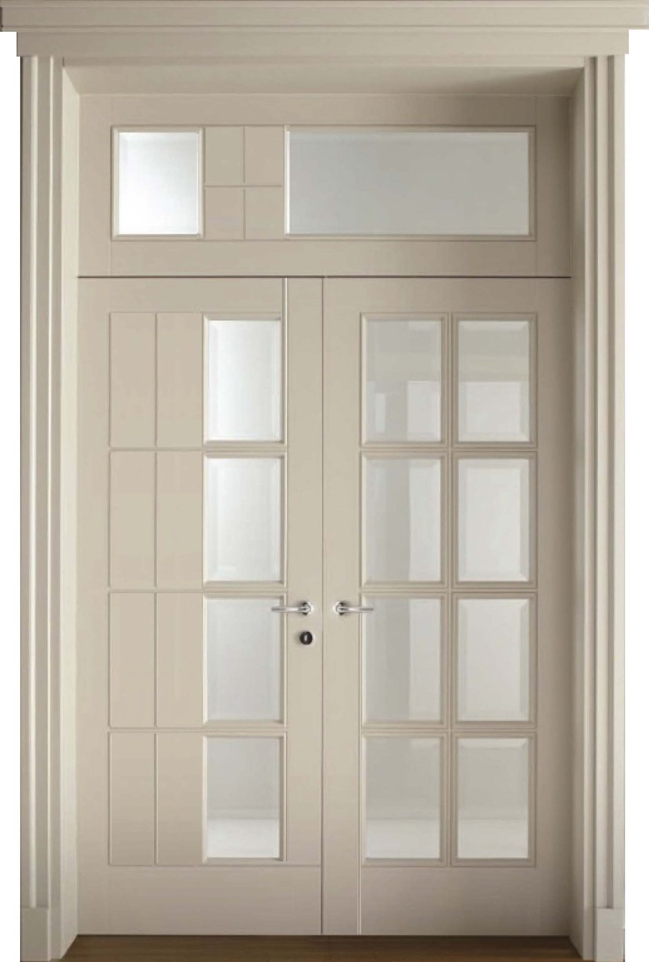 Стеклянная дверь 2100 с фрамугой