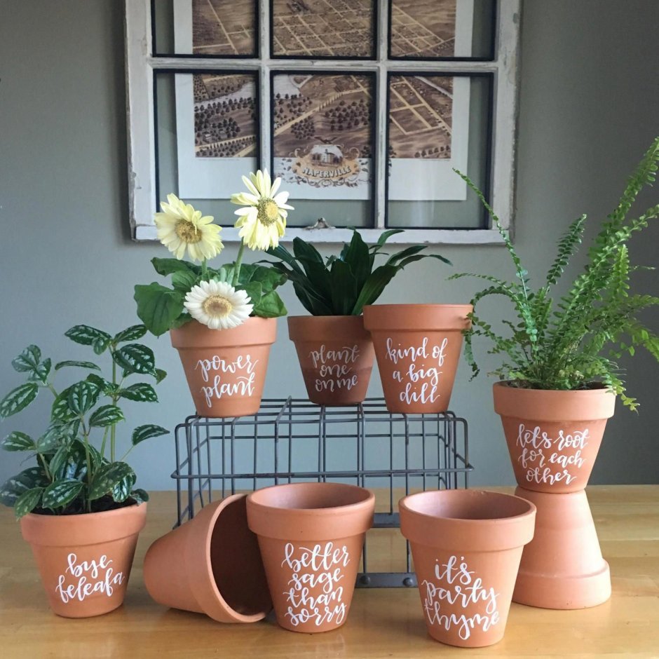 Кашпо Set 2 Planter Golden Metal