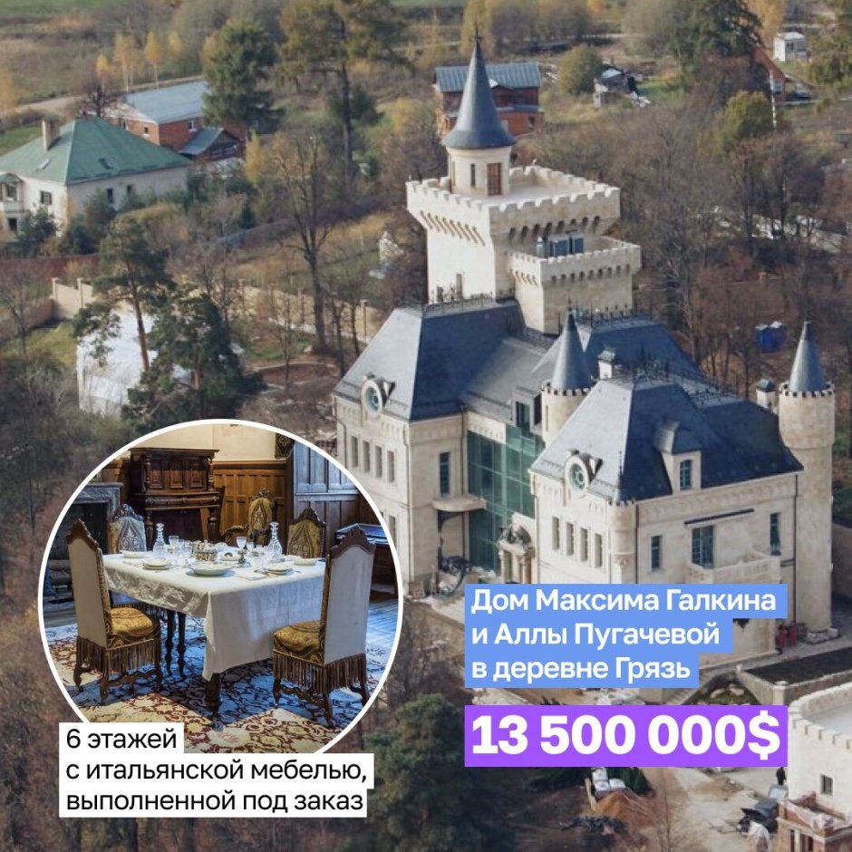 Особняк Галкина в деревне грязь