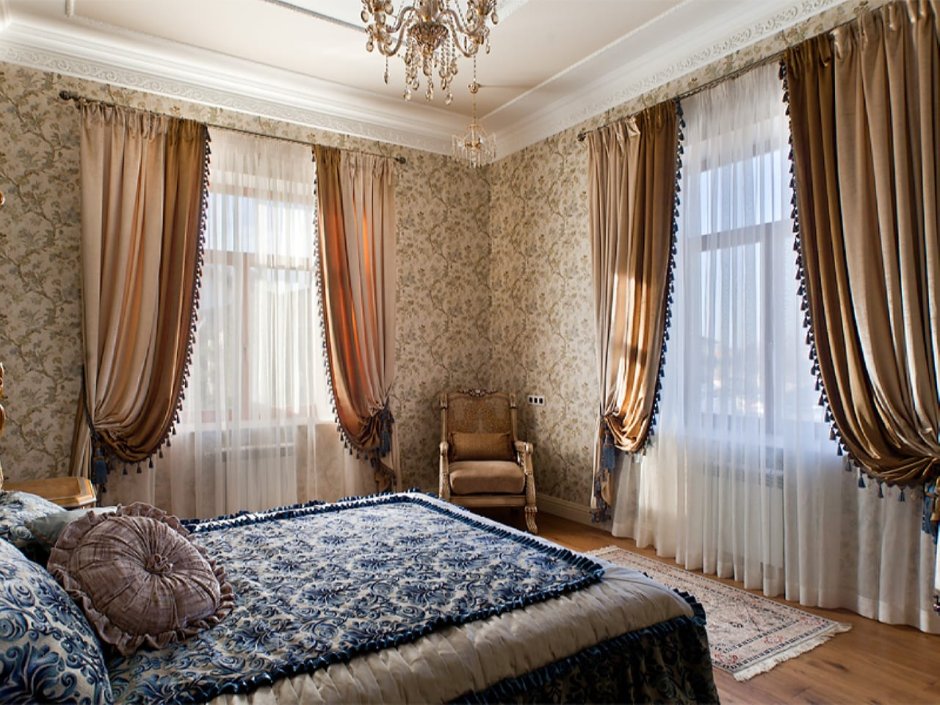 Скрытый карниз в гостиной
