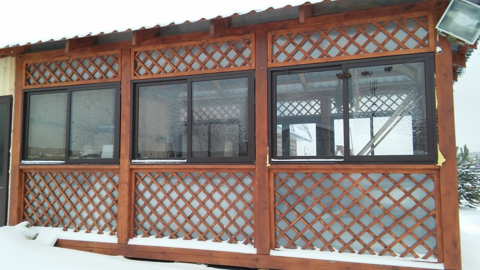 Окна в беседку из поликарбоната