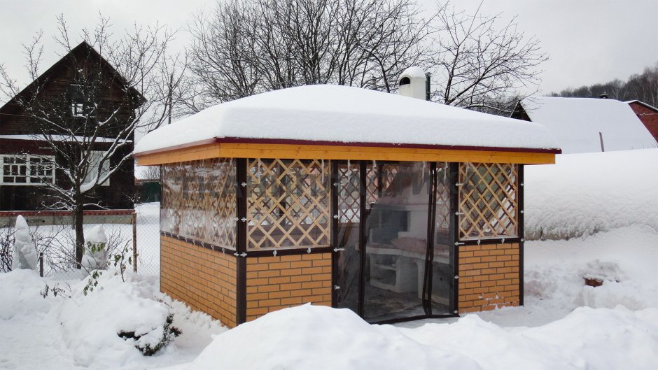 Летняя веранда пристройка сбоку