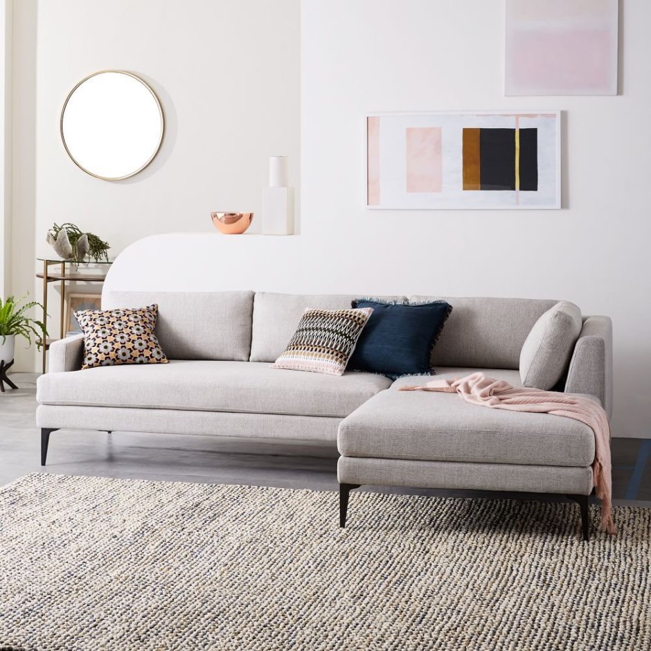 West Elm Andes Terminal Chaise Sofa