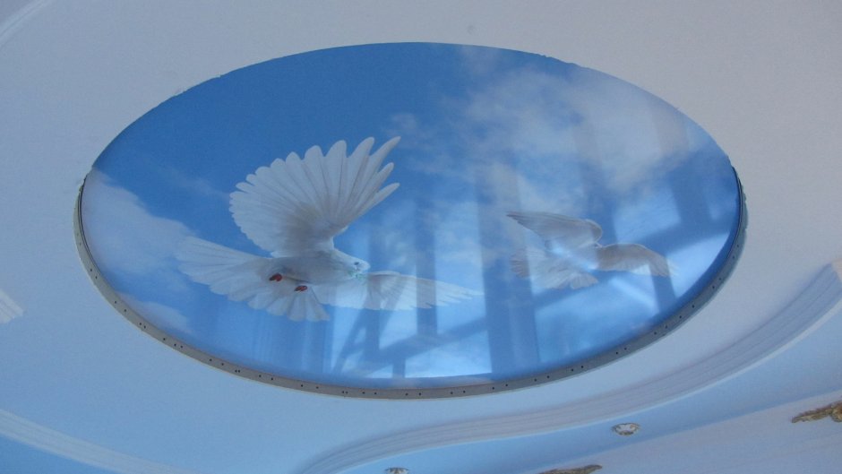 Арт печать облака для натяжных потолков