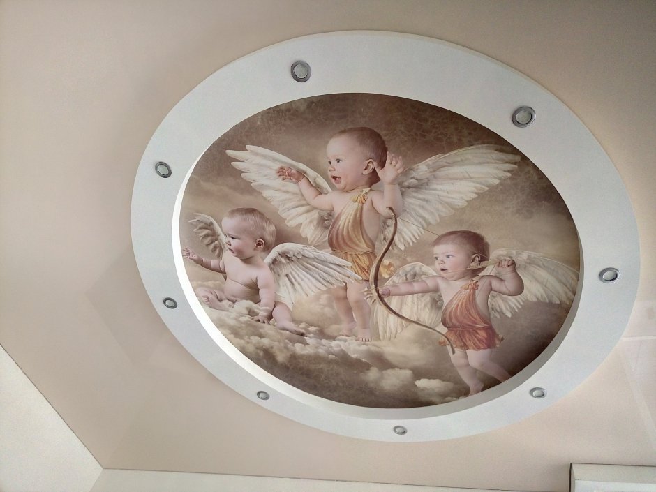 Натяжные потолки с ангелочками