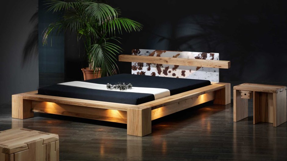 Стильные деревянные кровати двуспальные