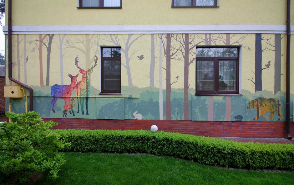 Роспись фасада дома