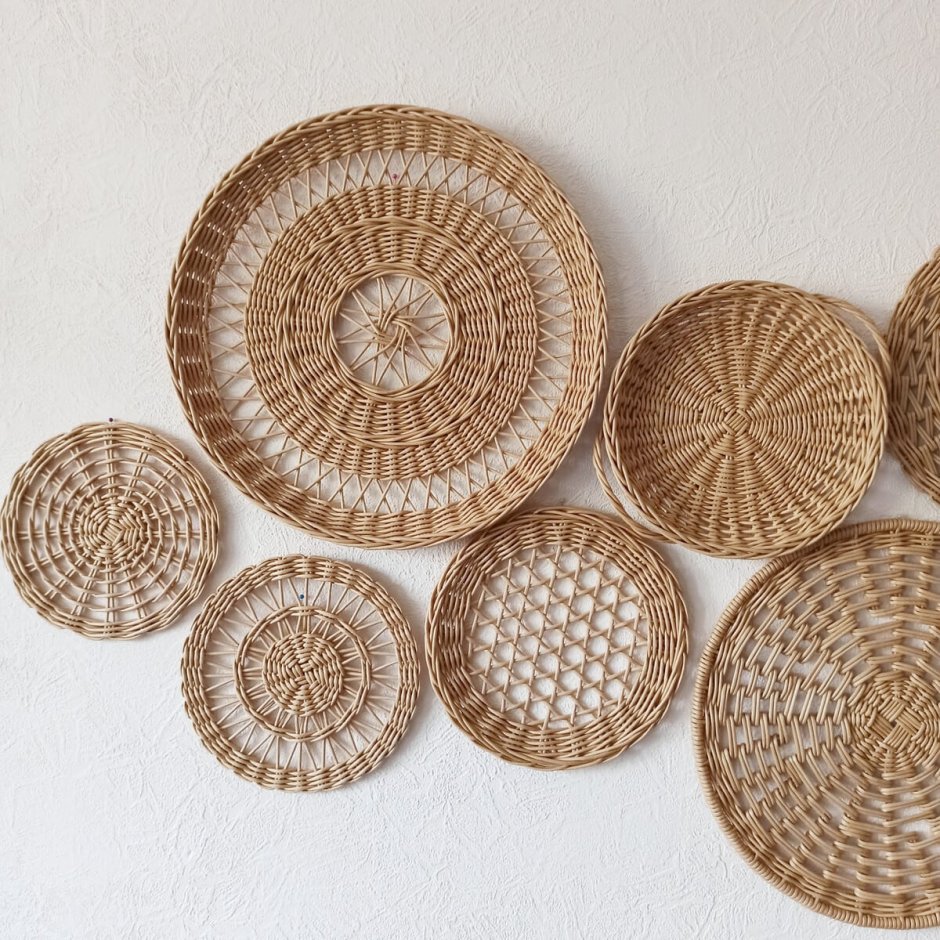 Плетеные тарелки на стену