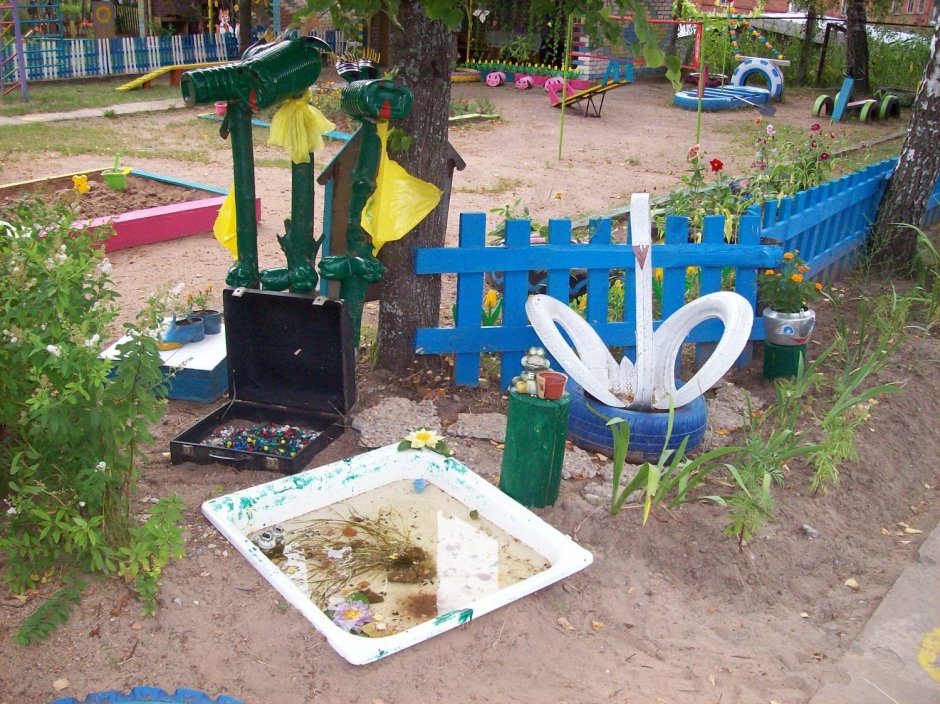 Обустройство детской площадки в детском саду