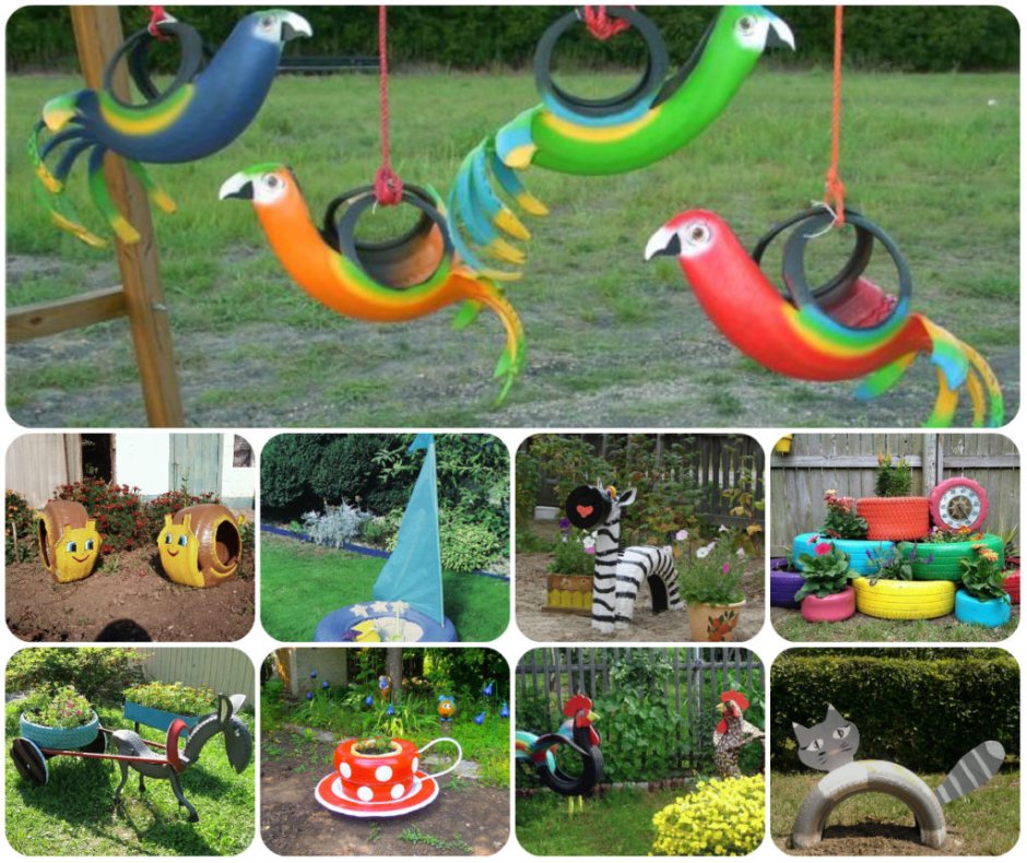 Украшение детской площадки в саду