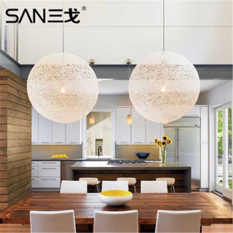 Светильники шары подвесные для кухни над столом