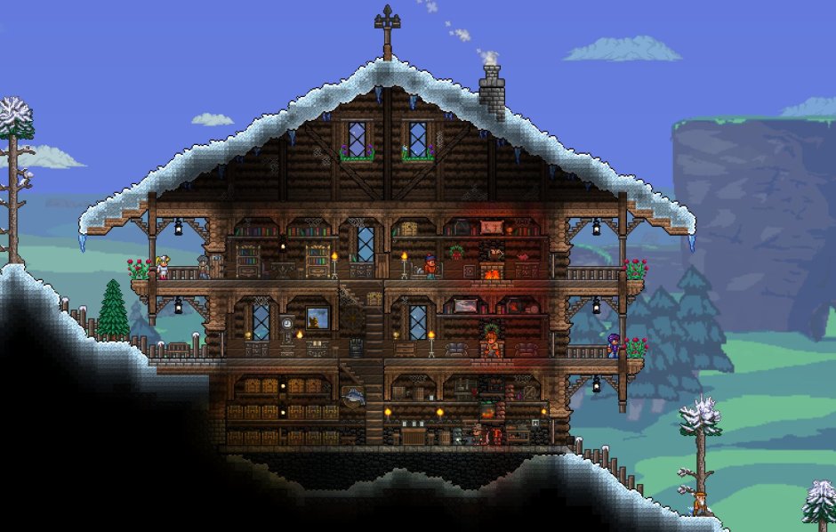 Дом в Снежном биоме террария