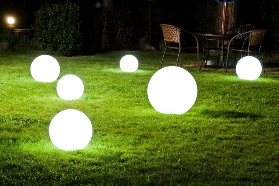 Светящиеся шары для сада