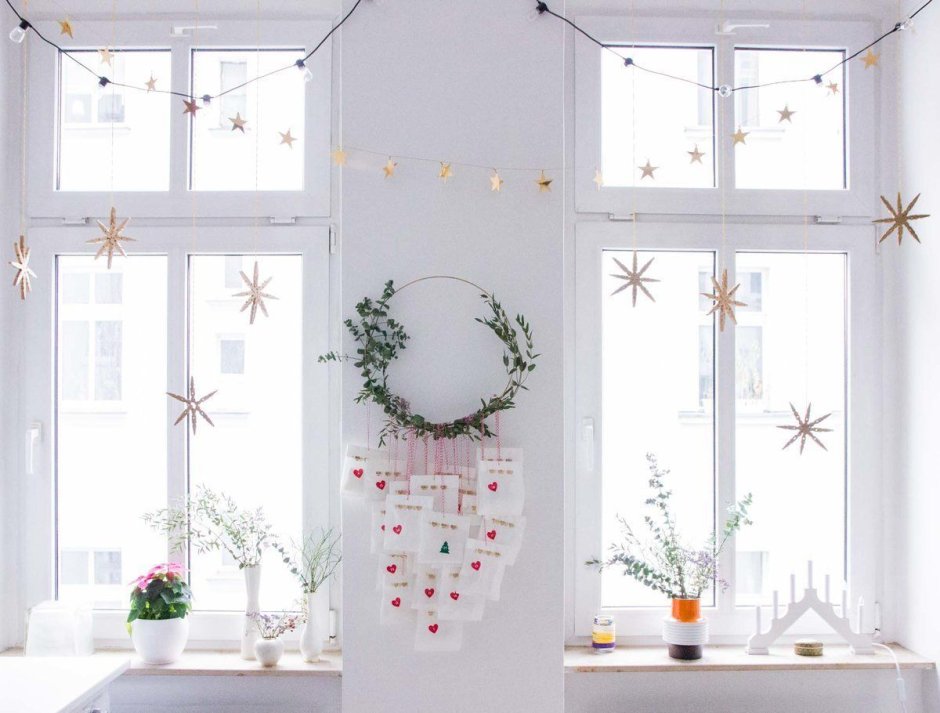 Navidad DIY Рождественские оконный декор