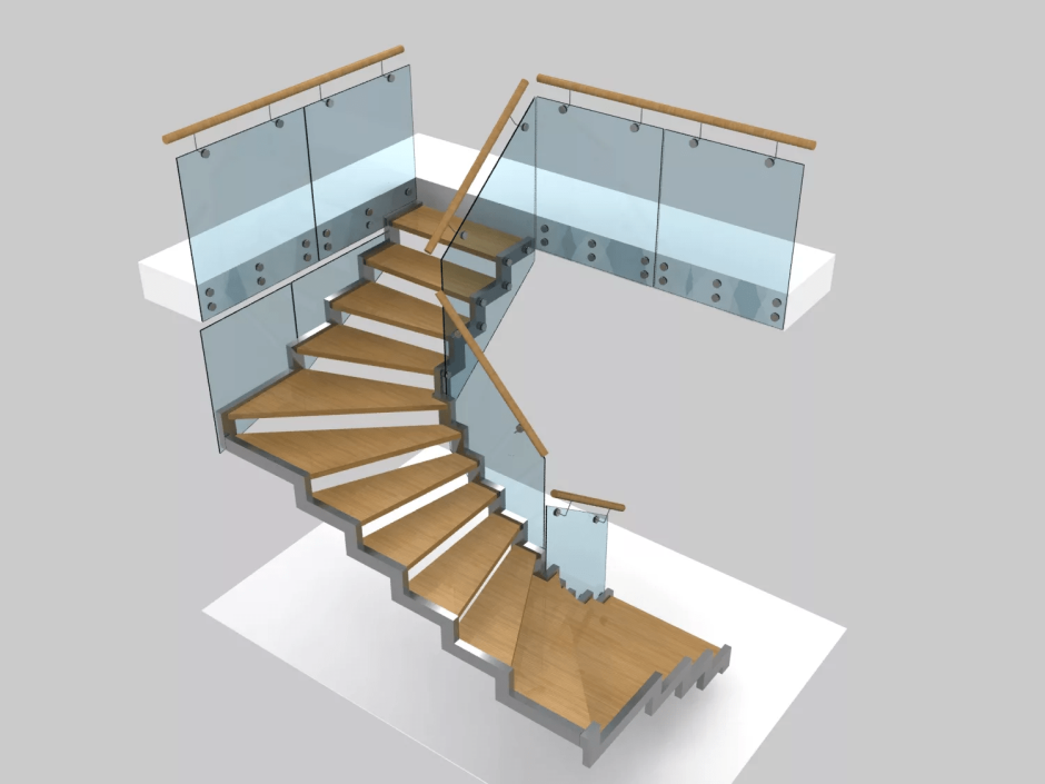 Проектирование лестницы с забежными ступенями