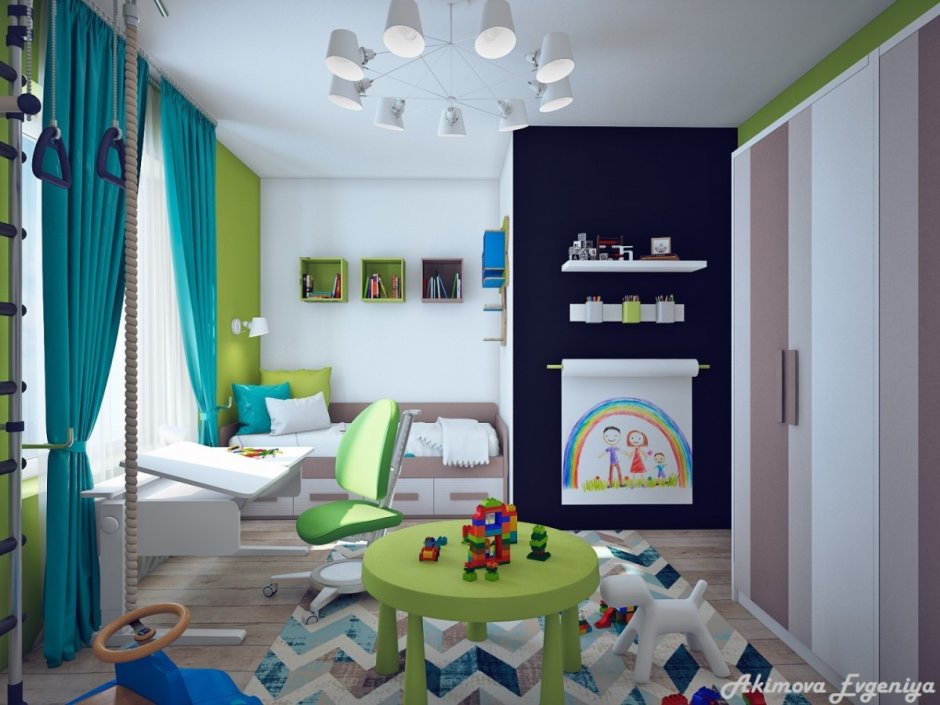 Детская комната с зоной отдыха