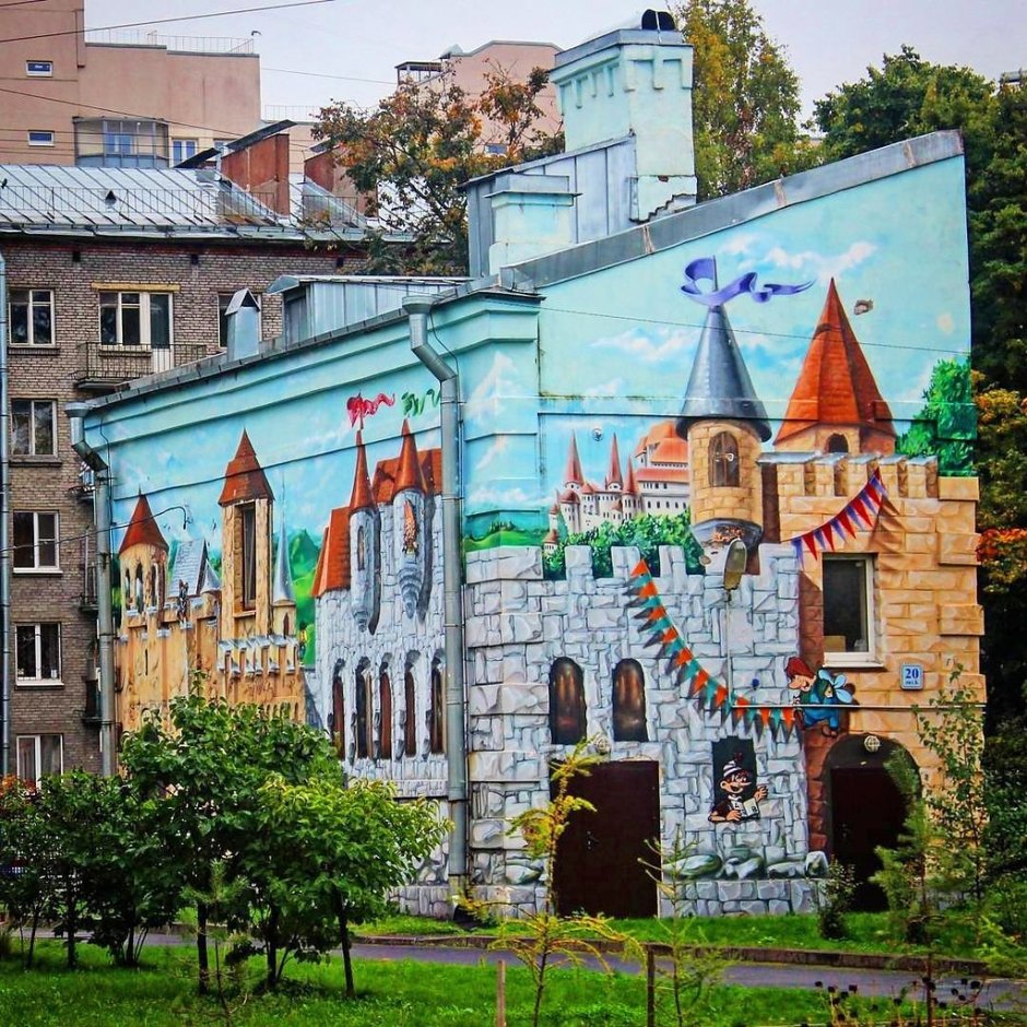 Мурал Александр Невский Великий Новгород