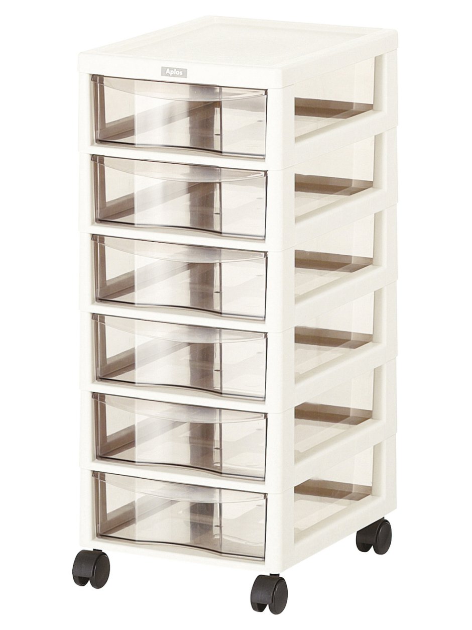 Шкаф для ванной комнаты на колесиках SOBUY frg41-k-w, белый