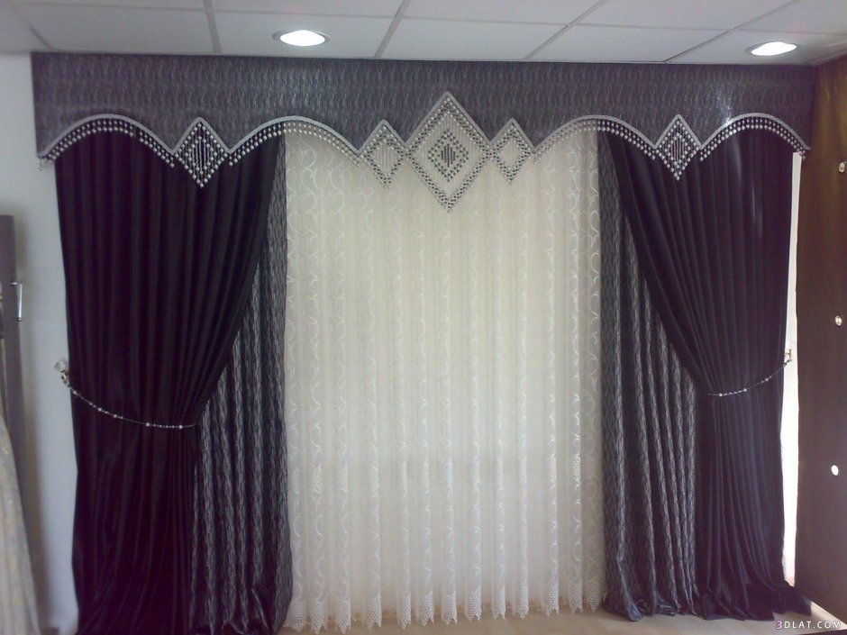 Занавески для зала в киргизском стиле