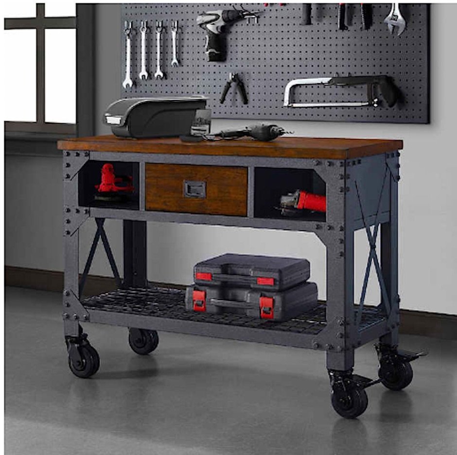 Whalen Industrial Metal and Wood workbench