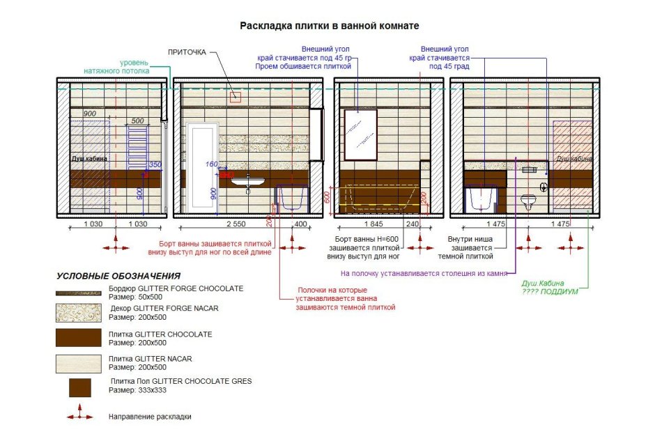 Раскладка плитки в Revit