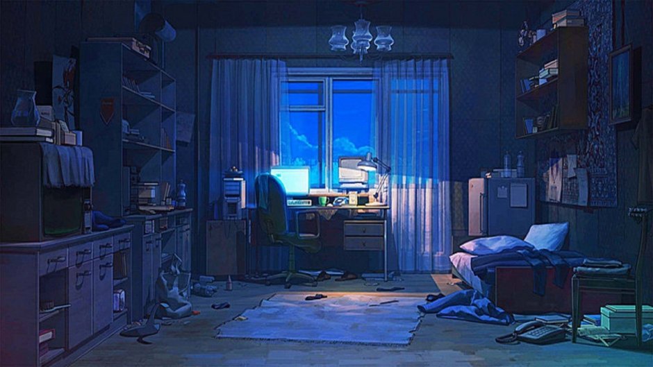 Неон арт череп