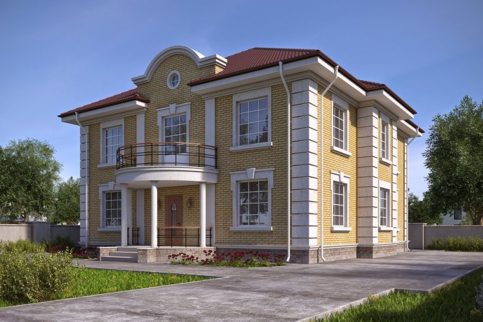 Двухэтажный особняк в стиле Ампир