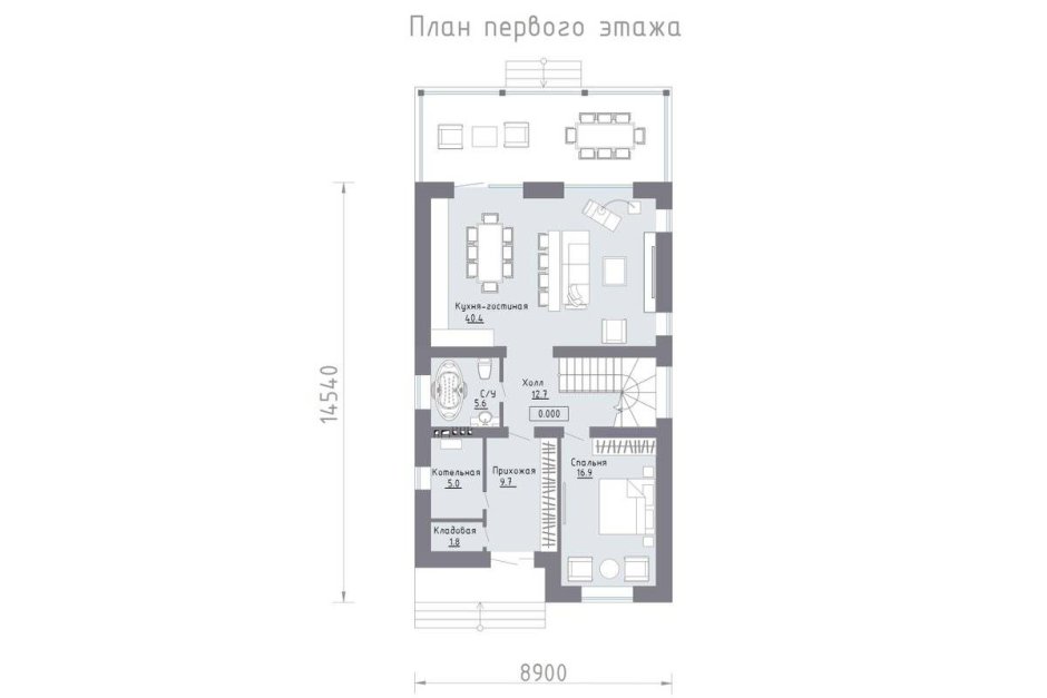 Проекты узких двухэтажных домов для узких участков 6/10