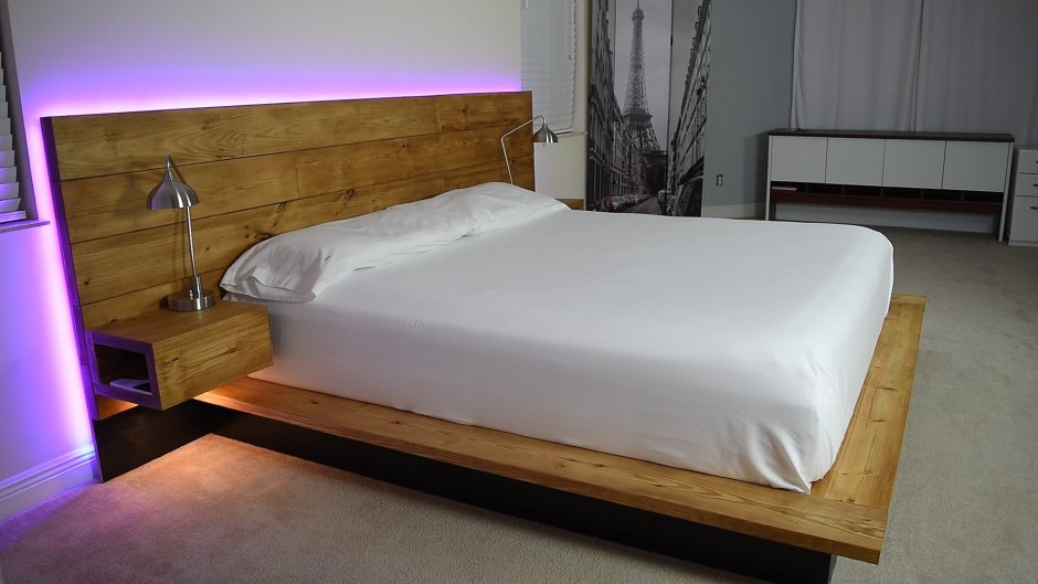 Кровать на цепях подвесная с балдахином