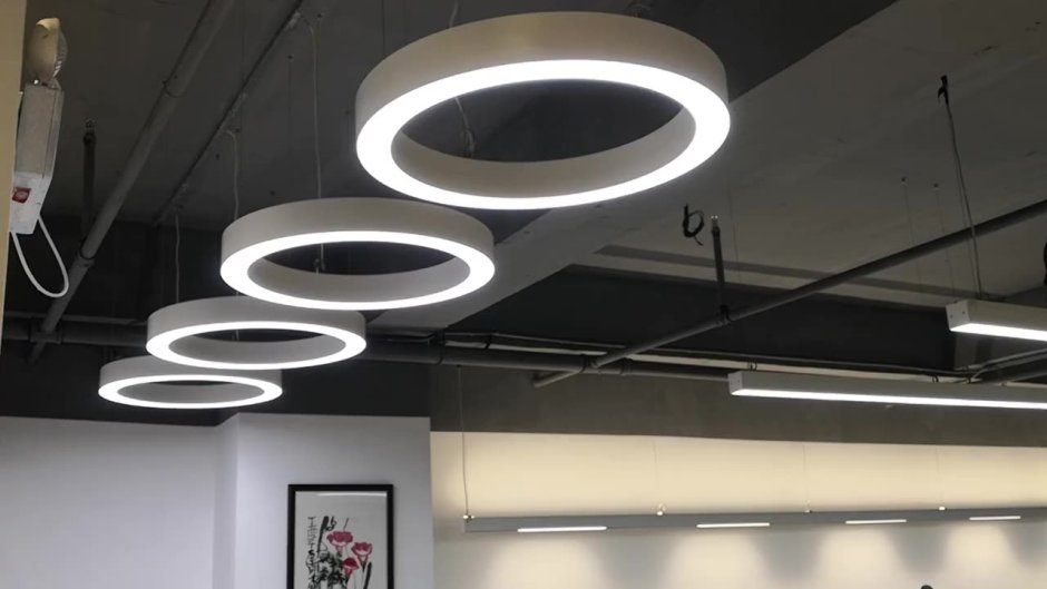 Люстра led 3-Ring Chandelier Золотая