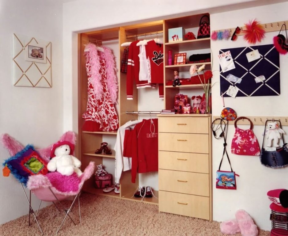Шкаф-купе в комнату подростка девочки