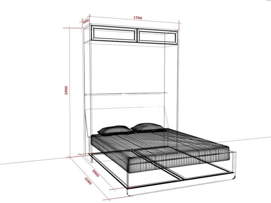 Pro100 подъемная кровать