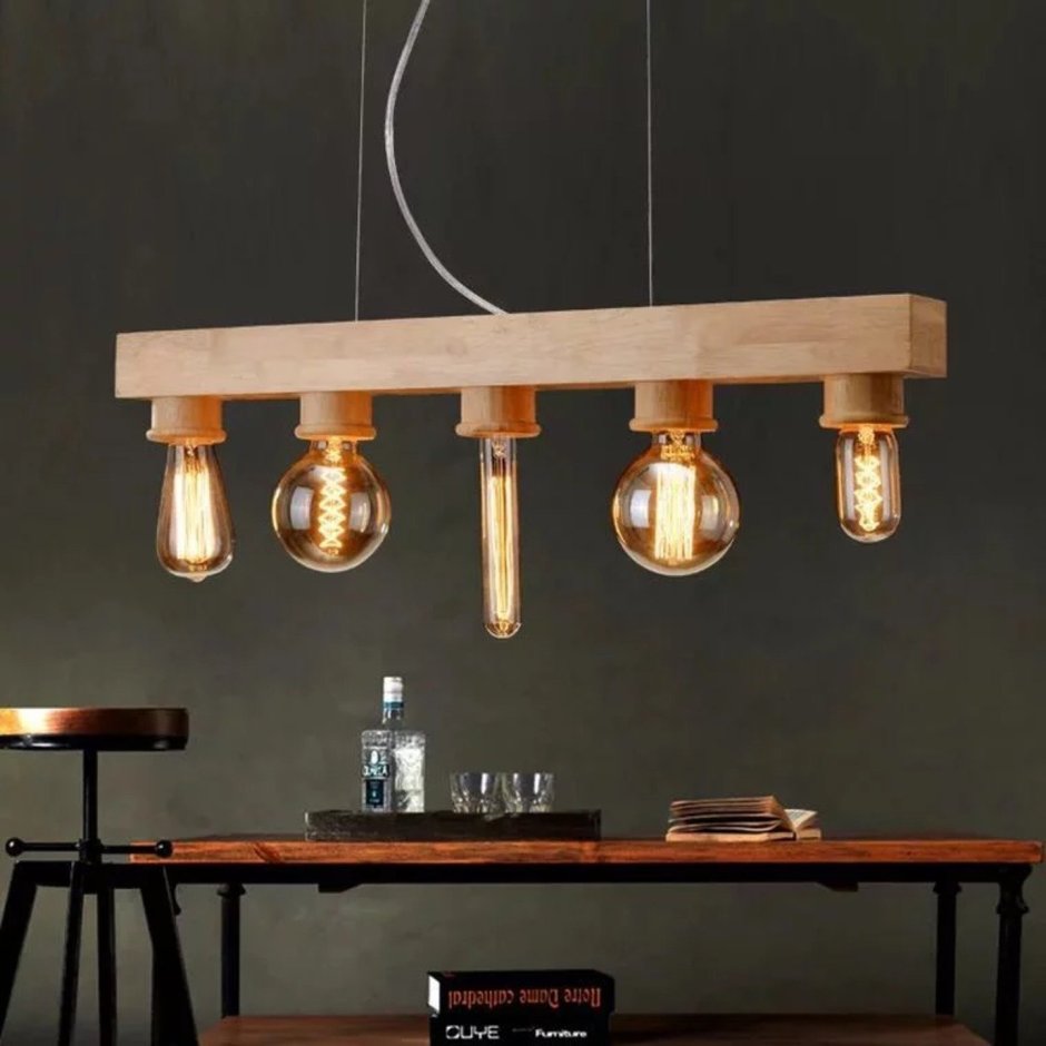 Люстра Rustic 3-Light Metal Cage Grey Pendant Lamp Loft Concept