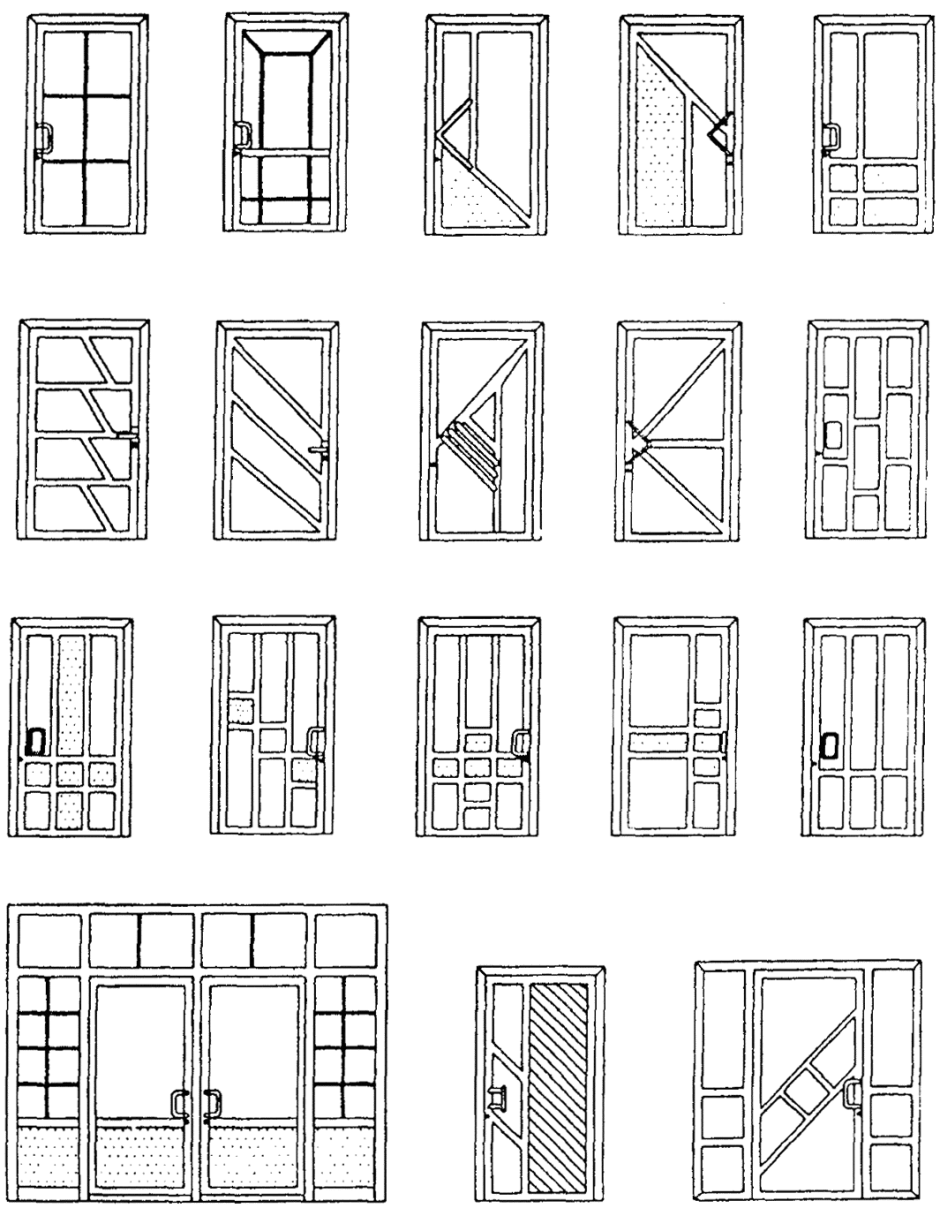 Блок дверные с заполнением стеклопакетами (ГОСТ 30970-2002)