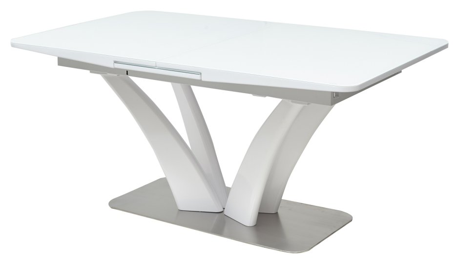 Стол Freya 160 White Glass белый глянец м-City