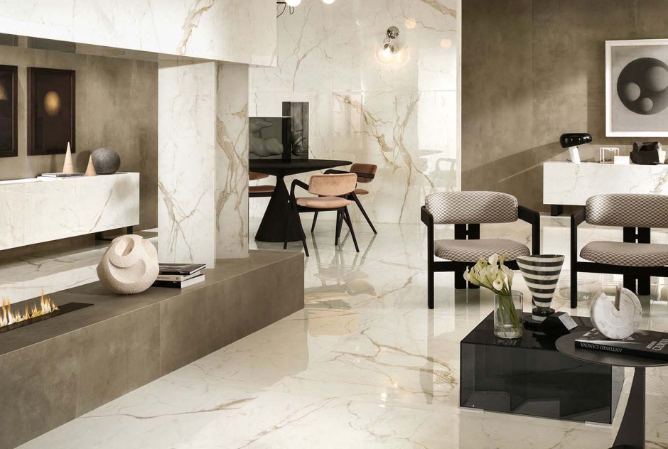 Мозаика Atlas Concorde Marvel Shine Calacatta Prestigio Gold hex shiny