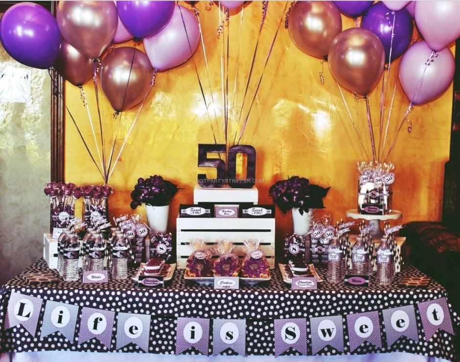 Декор стола на день рождения 20 лет