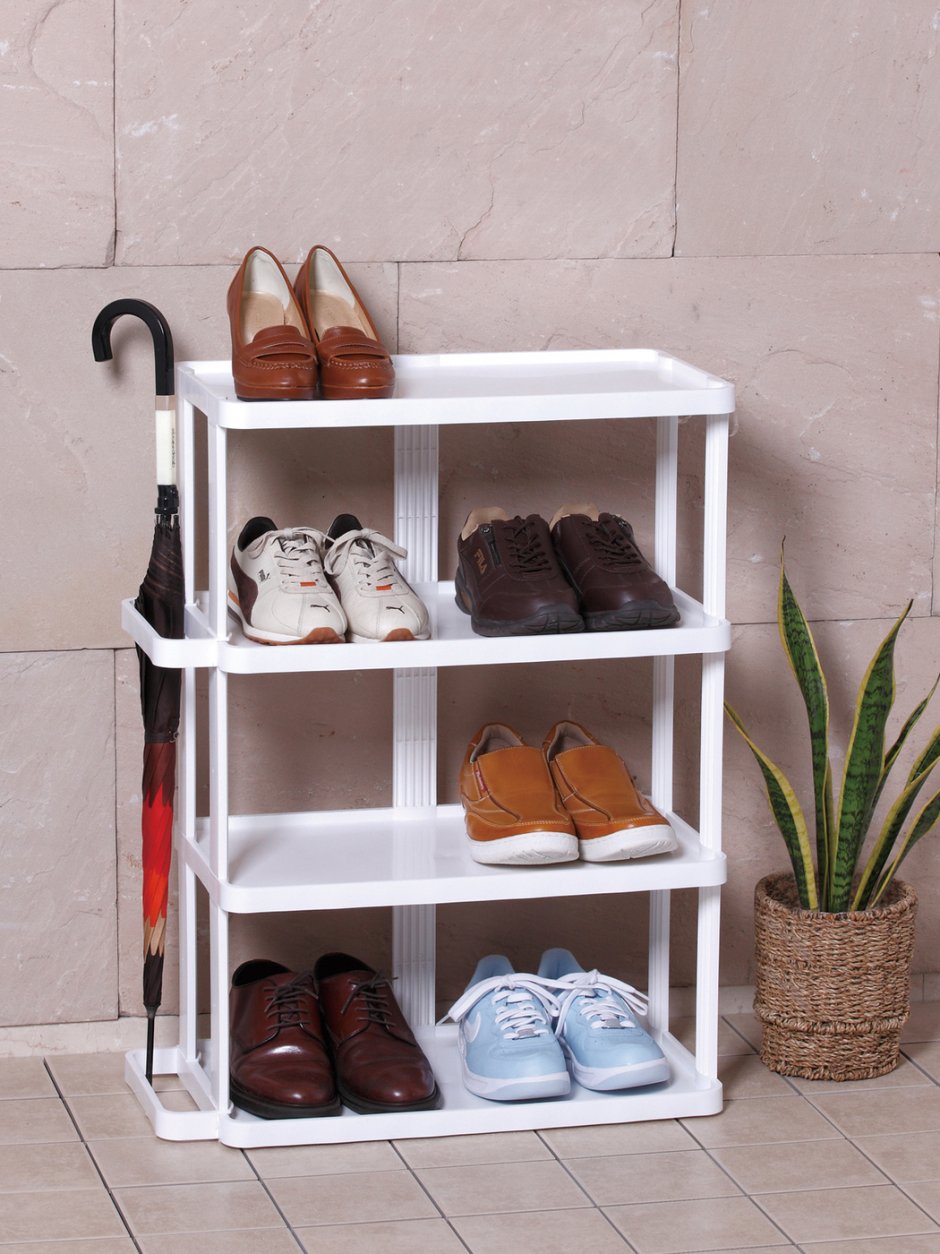 Shoe Shelves White Modular Closet