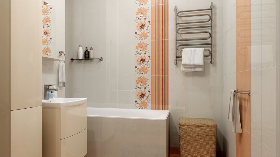 Рыжая плитка для ванной