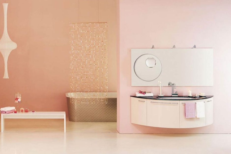 Плитка для ванной комнаты в оранжевых тонах