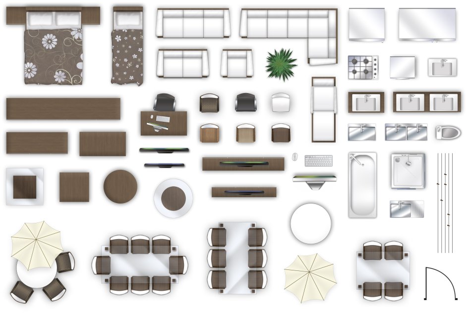 2d Furniture Floorplan Top