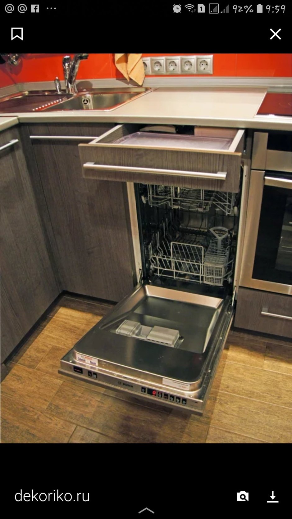 Эргономика посудомоечной машины на кухне