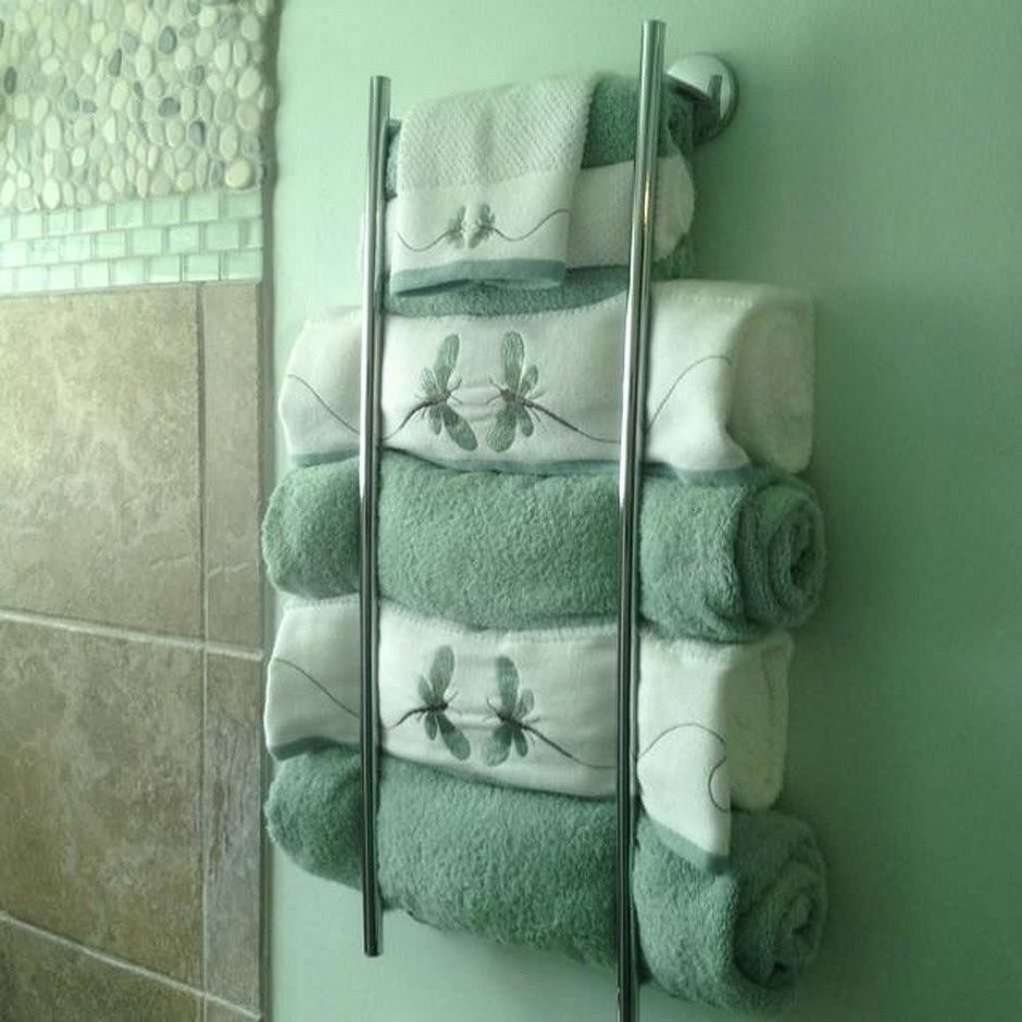 Полки для ванной комнаты для полотенец