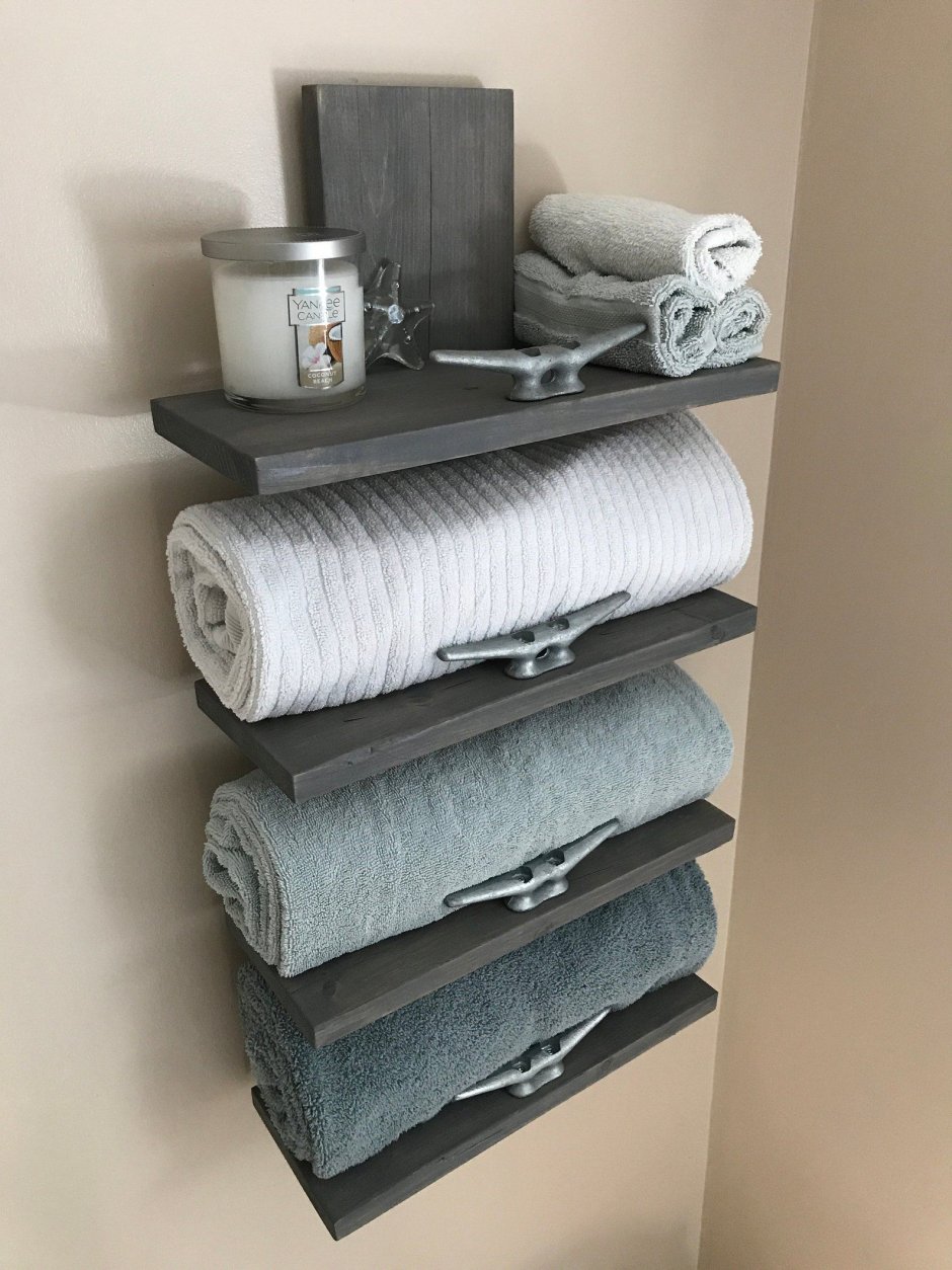 Полки для хранения полотенец в ванной