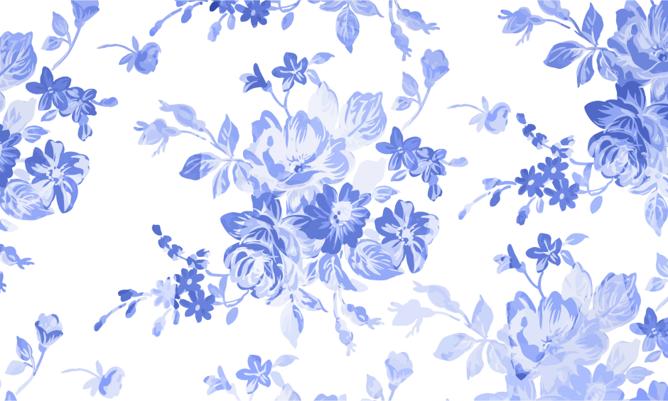 Узор синие цветы