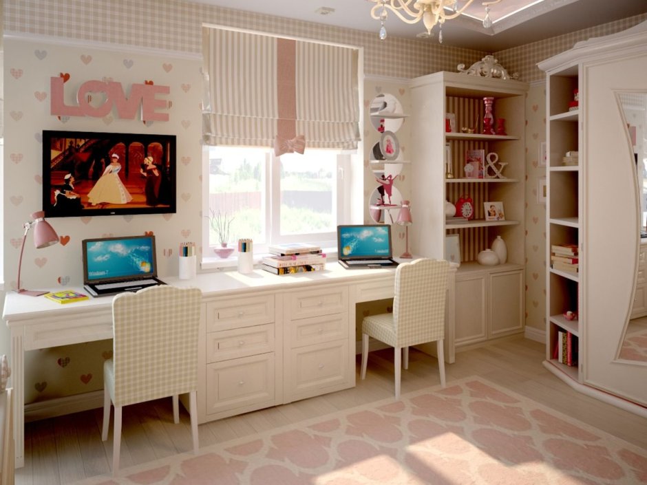 Детские комнаты для девочки школьницы