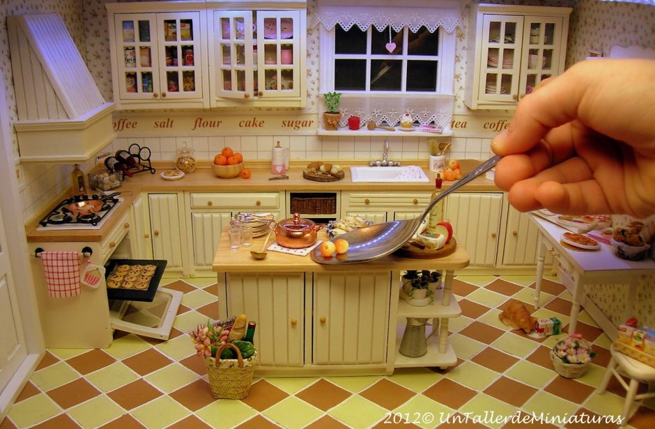 Кукольная миниатюра кухня