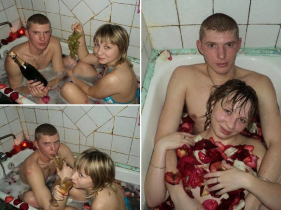 Смешной романтик в ванной